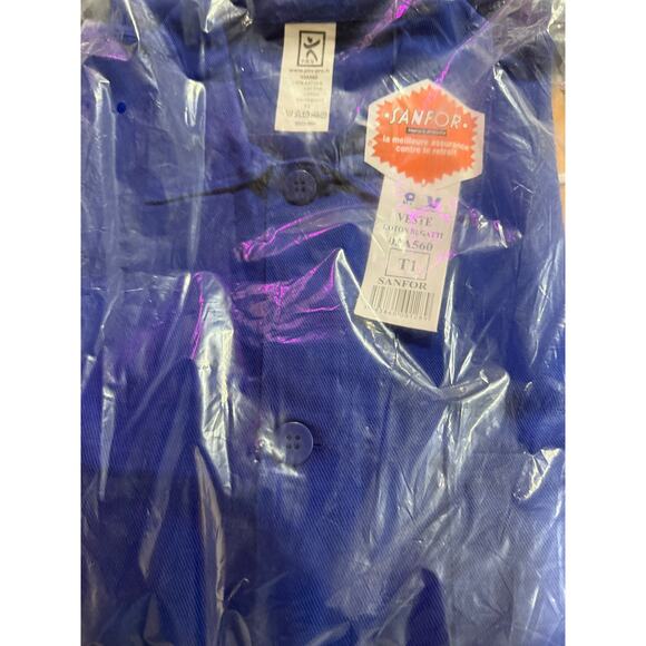 Lafodex Sanfor French Chef Chore Jacket Size T1 Blue - Picture 2 of 7